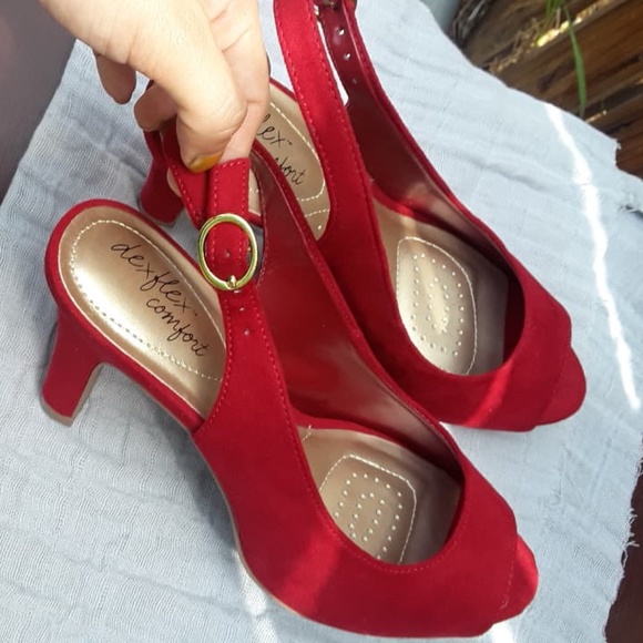 NWT Payless Dexflex Comfort Red High Heels Size 5 - Picture 7 of 11